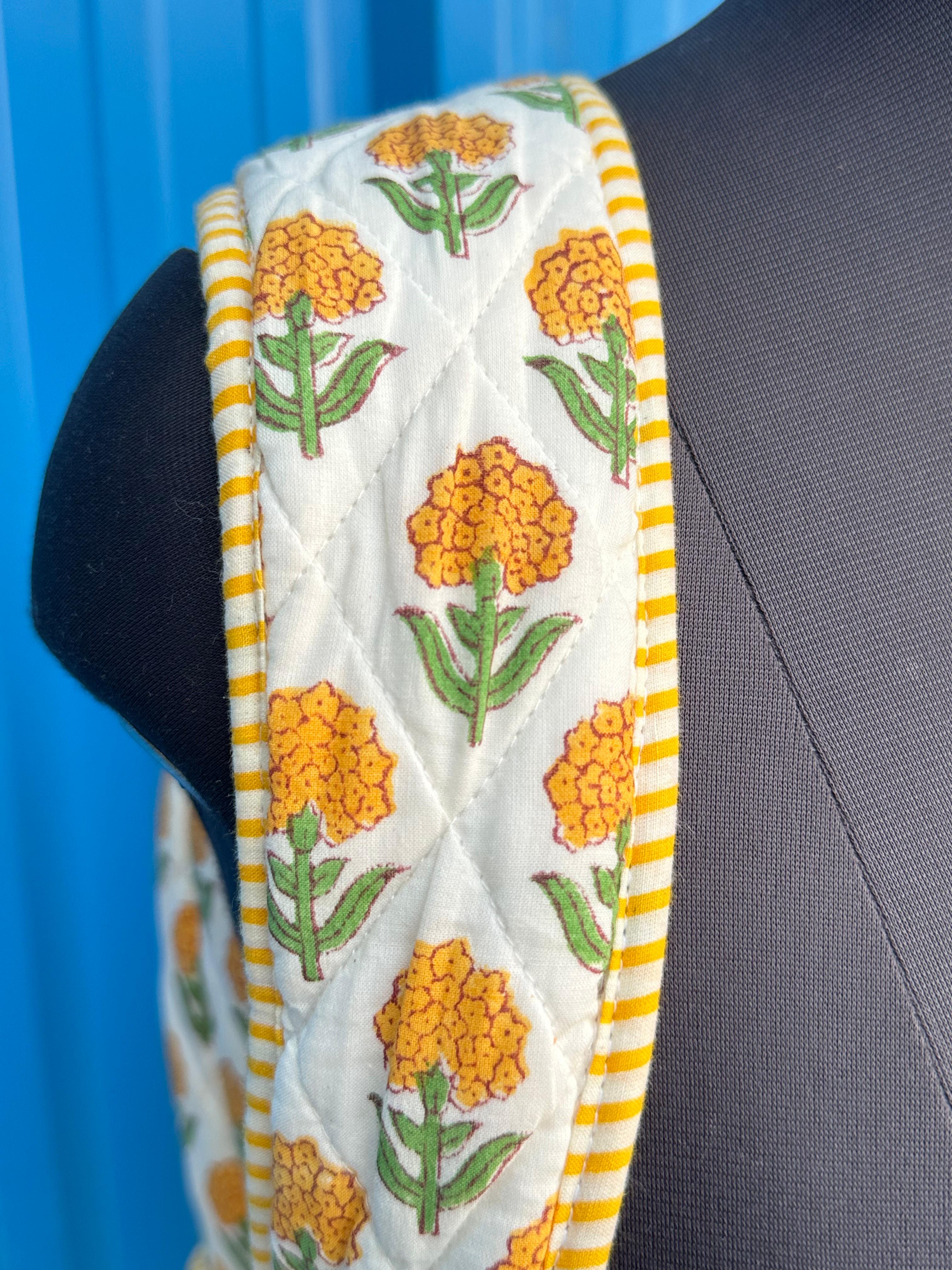 Handcrafted Block Print Backpack – Marigold Bloom Design